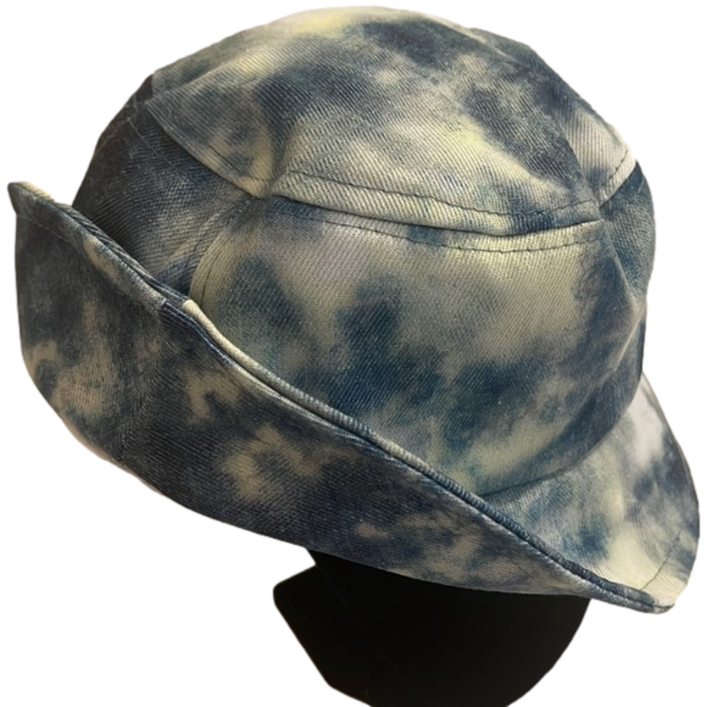 𝅺blue jean  Tie-dye hat New